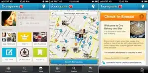 Gamification elements in Foursquare