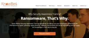 KnowBe4's security awareness page.